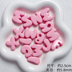Abalorios acrílicos <span class=keywords><strong>de</strong></span> 25 mm con orificio grande, <span class=keywords><strong>letras</strong></span> <span class=keywords><strong>de</strong></span> burbujas, <span class=keywords><strong>letras</strong></span> del alfabeto, cuentas gruesas y bonitas <span class=keywords><strong>para</strong></span> hacer collares, pendientes, <span class=keywords><strong>pulseras</strong></span> y joyería DIY - Product Image 6