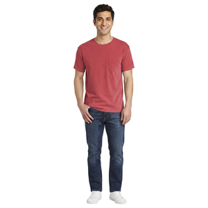 Camisetas de Hombre con el Último Diseño 2026, Ropa Casual a la Moda, Color Sólido, Corte Ajustado, 100% Algodón, en Oferta - Product Image 1