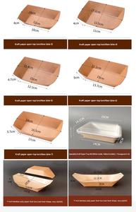 Custom Printed Logo Food Grade <b>Paper</b> Fried Chicken Delivery Take Out Boxes and Boat Food <b>Trays</b> for Fast Food Packaging - Product Image 3
