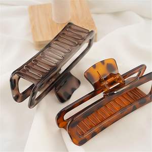 Pinza de Pelo con Estampado de Leopardo, 13 cm, Premium, Diseño Simple, Color Café, Kawaii, para Mujer - Product Image 5