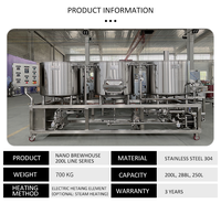 Système de micro-brasserie 200L, équipement de brasserie, fabricant d'équipements de brassage