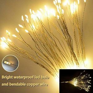 IP65 Rated Indoor/Outdoor Copper Fairy Garland Christmas <b>Lights</b> LED <b>String</b> <b>Lights</b> Inspired Fireworks Festive Outdoor Decoration - Product Image 4