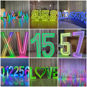 LEDA Chiffres lumineux en métal à LED personnalisés en usine Lettres de chapiteau géantes pour la décoration de fête d'anniversaire de mariage - Product Image 6