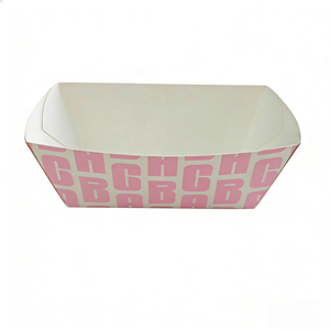 Scatola per hot dog autoassemblante in cartone rosa con stampa personalizzata <span class=keywords><strong>JAN</strong></span> GOO per imballaggio alimentare - Product Image 1