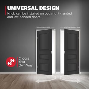 Modern Ambidextrous Brass Interior Passage <strong>Door</strong> Lever Handle for Closet Hallway <strong>Doors</strong> Non-Locking Easy Installation <strong>Matt</strong> <strong>Black</strong> - Product Image 5