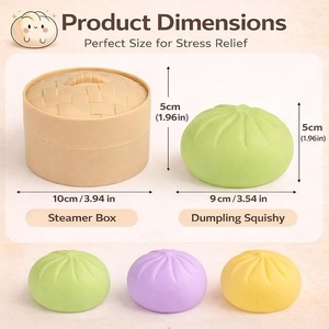 Mainan Sensorik Squishies Dumpling Misterius, Mainan Fidget Pereda Stres, Mainan Remas Pereda Kecemasan - Product Image 5