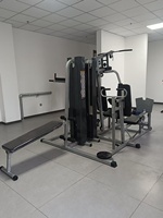 Équipement de musculation multifonctionnel, station multi-usage 3 postes, machine de musculation multi-stations avec pile de poids de 100 kg