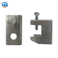 Collier de serrage en C denté robuste en acier au carbone zingué, accessoire de quincaillerie pour la fixation de profilés de tuyauterie CVC et de canaux de protection incendie