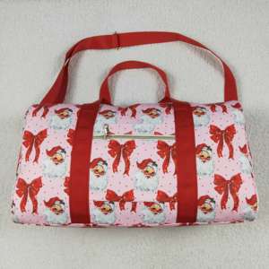 BA0606 Noël Santa Red Bow Fitness Sac à dos Sac de sport Fournitures de vacances Produit - Product Image 3