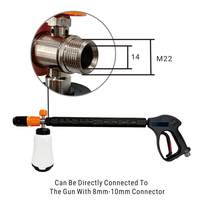 Canon à mousse métallique professionnel avec conception à compensation de pression pour une production de mousse stable, indépendamment de la pression d'entrée