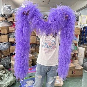 <span class=keywords><strong>Boa</strong></span> en plumes d'autruche violettes 6, 8, 10, 15, 26 plis, 2M, Châle en plumes d'autruche, Écharpe de mariage, Décoration DIY pour robe de femme, Vêtement, Fait main - Product Image 5
