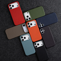 Coque de téléphone en cuir véritable Melkco pour iPhone 18, vente chaude d'usine, faite à la main, magnétique, anti-chute, anti-traces de doigts, protection intégrale