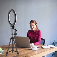 Anneau lumineux LED 12 ", avec trépied et support de téléphone portable, lumière réglable, pour Selfie, vidéo YouTube, maquillage en direct, beauté