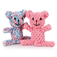 Jouets à mâcher noués pour chiens, design canard, éléphant, lion, en corde de coton durable, tressé, pour le nettoyage des dents, modèle DJ-013, fabriqué au Henan