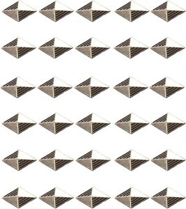 Duolai Pcs Simple Diamond Shape Carving Craft Purses Leather Decorative Conchos Buttons Metal Stud Screw Back Rivet DIY Manual A - Product Image 1