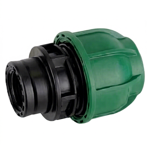 Acoplamiento Roscado Hembra de Compresión 20*1/2 de Material PP Virgen SAP para Tuberías de PE/HDPE, Resistente a la Corrosión, para Riego Agrícola - Product Image 1