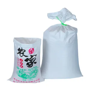 Hot Sale Empty Laminated Sack Factory White Packaging Sugar In 50kg Bag Woven Bag 50kg Pp Rice Bags Recyclable