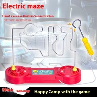 Jeu de labyrinthe tactile pour enfants, entraînement à la concentration, coordination œil-main, expérience scientifique, modèle de jouet électrique de labyrinthe de collision