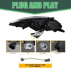 ไฟหน้า LED คุณภาพสูง ดีไซน์ใหม่ สำหรับรถยนต์โตโยต้า โคโรลล่า ปี 2010 2011 2012 สว่างพิเศษ - Product Image 4