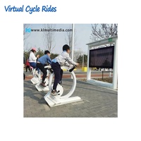 Simulador de Ciclismo Virtual, Máquina de Juego de Carreras de Bicicletas, Deporte al Aire Libre, Gimnasio, Pantalla Táctil LCD Grande Impermeable, Señalización para Kiosco