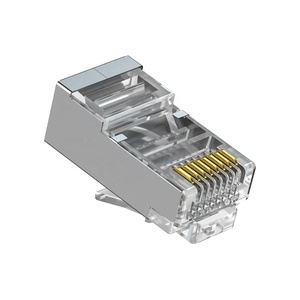 Mạ Vàng RJ45 Modular cắm 8P8C che chắn <span class=keywords><strong>CAT5e</strong></span> CAT6 Ethernet nối cho các máy chủ ul 94-v2 tiêu chuẩn - Product Image 1
