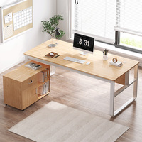Bureau en bois et chaise combinaison de bureau d'ordinateur simple bureau moderne patron bureau classeur une table simple