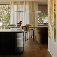 Conception d'intérieur de villa de luxe moderne, personnalisation complète de la maison, papier peint de luxe, éclairage, rideaux, revêtements de sol, package complet