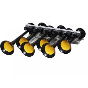 Oferta Especial Bocina <span class=keywords><strong>de</strong></span> Aire Musical Basuri <span class=keywords><strong>de</strong></span> 6 Trompetas y 33 Melodías <span class=keywords><strong>de</strong></span> Baby Shark en Amarillo y Negro para Camión, Tren, Autobús y Furgoneta - Product Image 1