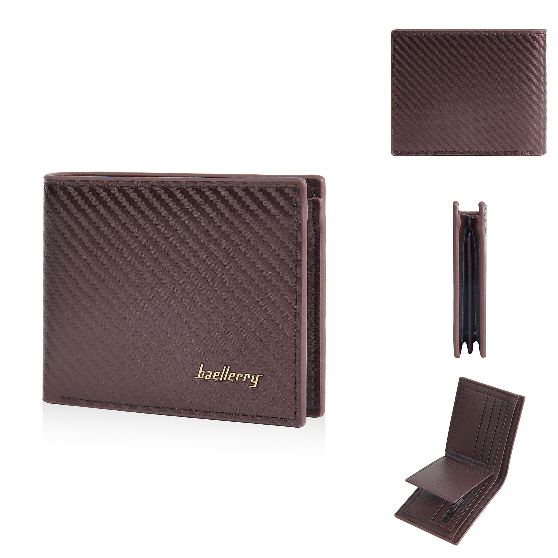 mens rfid blocking carbon fiber slim wallet