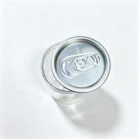 Boîte en plastique PET transparente durable A16 de 200 ml pour l'emballage de sodas et de boissons, avec bouchon en plastique et couvercle en aluminium à ouverture facile