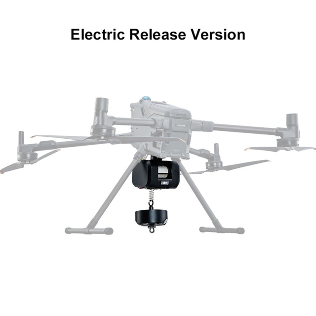 Foxtech Eayload-5 Throw Device Drone Dropping System Air Dropper Hook Release Kit Electric Cargo Winch for DJI Matrice 400 UAV