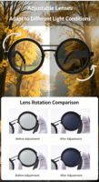 Produits électroniques de traduction intelligente, prennent en charge les appels, l'écoute de musique, l'assistant IA, la protection UV, lunettes audio intelligentes
