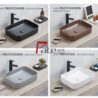 Cupc coloré mat ne se décolore jamais design Céramique Design élégant Hotel Comptoir Lavabo Couleur mate Bassin d'art