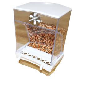 Comedero para Pájaros de Acrílico Transparente Portátil, Jaula para Semillas Colgante Ecológica para Agapornis, Loros, Guacamayos, Dispensador de Comida y Agua - Product Image 1