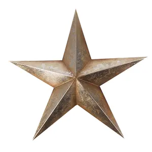 Country Metal Barn Star,Rustic Antique Vintage Gifts Burgundy/Black Tin Barn Star Wall/Door Decor