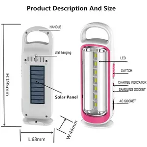 클래식 스타일 뜨거운 판매 매력적인 가격 휴대용 Led 충전식 비상 빛 태양