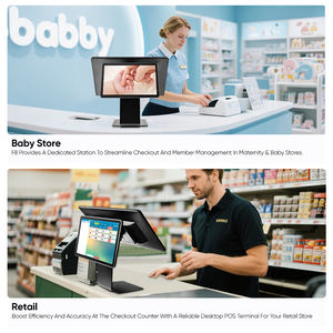 Sistema POS de Escritorio de Doble Pantalla de 15.6 Pulgadas, Caja Registradora de Alta Velocidad para Pedidos en Tiendas de Abarrotes, 4+64 GB, Sistema POS Comercial para Restaurantes - Product Image 6