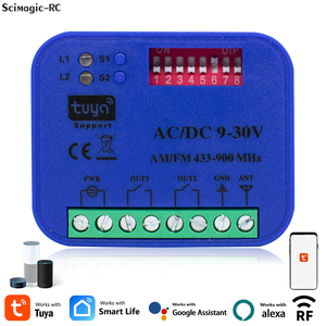 433-900MHz tuya wifi hoặc RF kiểm soát chuyển đổi AC/DC 9-30V 2CH nhà để xe thông minh Nhà Receiver cho cuộc sống thông minh Alexa Google nhà - Product Image 2