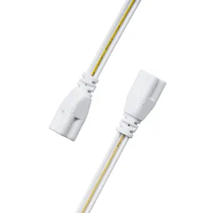 Kebaologn lâmpada de néon T4 T5 T8 cabo de dupla cabeça suporte integrado LED fluorescente cabo de extensão do tubo