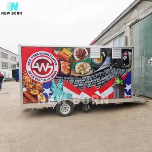 Özel gıda kamyonu mobil gıda römorku galvanizli fast food arabaları
