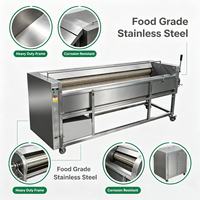 DXC-1000/1500 Wortelgroentewas- en schilmachine van 304 roestvrij staal voor de verwerkingslijn van aardappel, wortel en yam