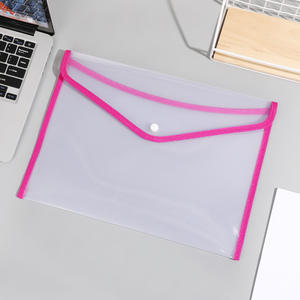 Dossier d'enveloppe de portefeuille de documents en plastique PP avec fermeture à bouton-pression - Product Image 4