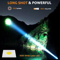 Lampe torche LED longue portée de haute qualité, rechargeable, zoom, en aluminium, lanterne haute intensité, camping en plein air, lampe torche tactique COB