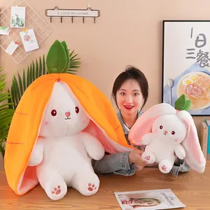 Grosir boneka hewan kreatif wortel kelinci mainan mewah untuk anak perempuan
