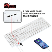 Keyboard Mekanik Gaming Royal Kludge RK100 RGB Warna-warni untuk Ponsel PC Laptop Keyboarf RK 100 Hotswap Keyboard Gamer
