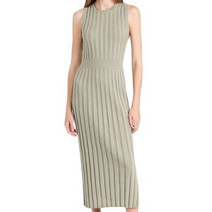 Premier femmes <span class=keywords><strong>gothique</strong></span> <span class=keywords><strong>robe</strong></span> moulante sans manches genou longueur laine jupe côtelé tricoté col rond solide printemps femmes <span class=keywords><strong>robe</strong></span> <span class=keywords><strong>pull</strong></span> - Product Image 1