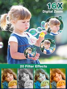 <strong>Beginner</strong>-friendly 44MP FHD 1080P Fixed Focus Pocket Digital Mini <strong>Camera</strong> Easy-to-Use Travel Recorder Teens CMOS Sensor 2-3" - Product Image 4