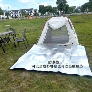 Aluminum Foil Moisture Proof <b>Mat</b> Rectangle Portable <b>Waterproof</b> Camping <b>Mat</b> Single Double Size Ultra Lightweight Foldable - Product Image 3