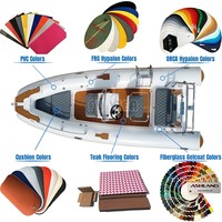 Nouveau produit 17ft 5.2m 520 qingdao radeau gonflable en fibre de verre pvc hypalon console centrale sauvetage côte rhib bateau