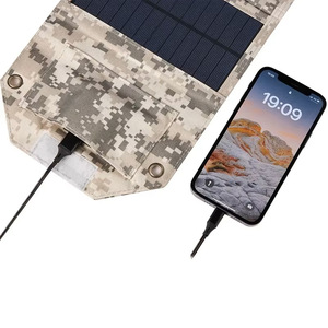Lan Aoyue 15W Foldable Solar Charger Dual USB <b>5V</b> Outdoor Camping Emergency Power - Product Image 2